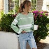 Anna-Kaci Women's Striped Relaxed Fit Crew Neck Pullover Knit Top - 3 of 4