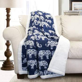 Elephant Blanket Sherpa Fleece Throw Blanket, Sunflower Elephant Gifts – My  Store