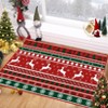 Christmas Area Rug Winter Christmas Tree and Snowflake Rug Cute Deer Non Slip Rug for Bedroom Machine Washable Floor Cover for Living Room Bedroom - 2 of 4