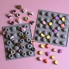 Silicone Cake Mold 25 Grid Fudge Hard Candy Silicone Biscuit Mold(Donuts) - 2 of 4