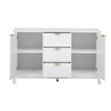 NicBex Modern Storage Cabinet Consolen Table with Wave Design,3 Adjustable Shelves & 3 Drawers,Entryway Table for Living Room,Hallway - 3 of 4