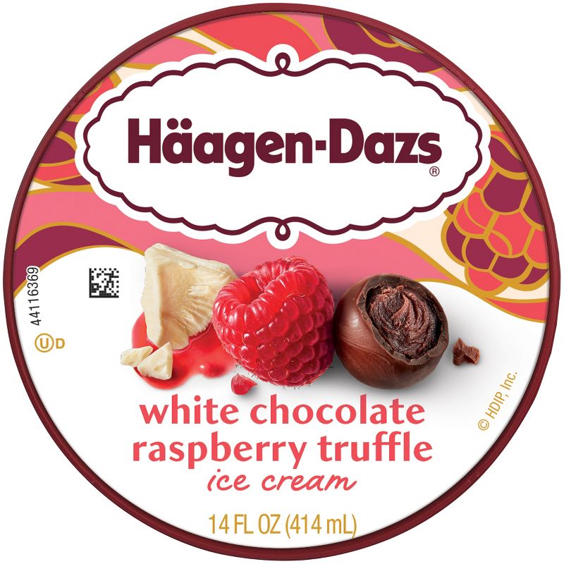 Haagen-Dazs White Chocolate Raspberry Truffle Ice Cream - 14oz, 5 of 9