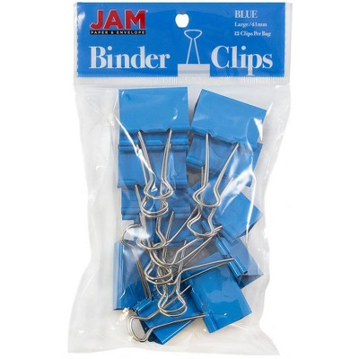 blue binder clips