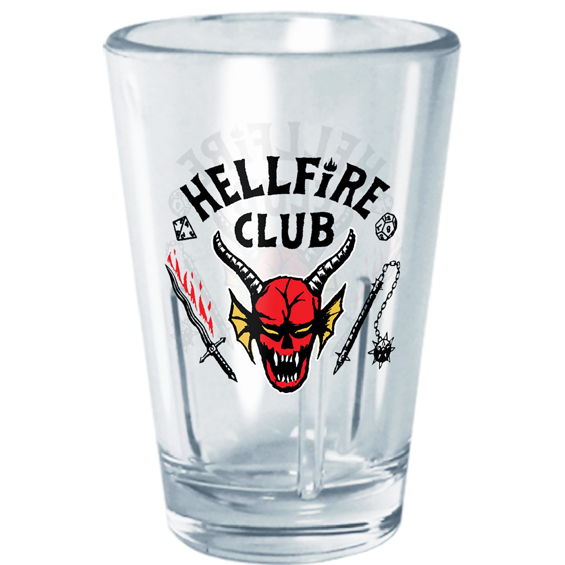 Stranger Things Hellfire Club Flames  Tritan Shot Glass - Clear - 2 oz.
