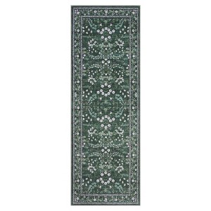 Modern Farmhouse Floral Print Area Rug for Living Room Bedroom, Modern Washable Non Slip Large Dining Room Carpet for Nursery Office Guest Room - 1 of 4