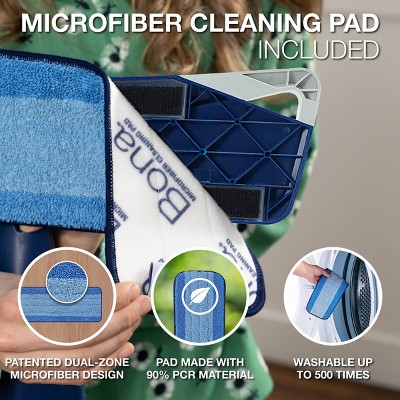 Bona Floor Mop Starter Kit - 2-in-1 Wet + Dry Floor Sweeping + Mopping - 1 Mop, 1 Reusable Sweeping Pad, 1 Reusable Mopping Pad_3