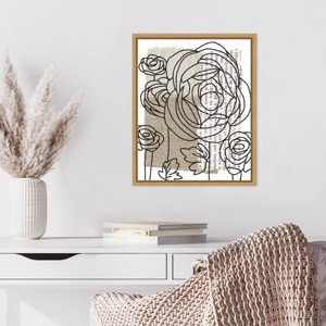 Amanti Art Drawn Flowers II by Alonzo Saunders Framed Wall Art Print - 1 of 4