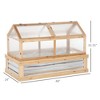 48" x 24" x 32.25" Elevated Planting Beds Garden Wooden Cold Frame house Flower Planter Protection Wood - 3 of 4