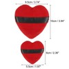 Unique Bargains Soft Heart Shape Puff Loose Powder Blender Beauty Makeup Tool Short Plush 4 Pcs - 4 of 4