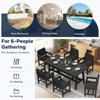 Hyleory HDPE Outdoor Dining Set, 7-Piece Patio Table and Chairs Set, Weather-Resistant Dining Furniture for Garden, Deck, or Patio - 3 of 4