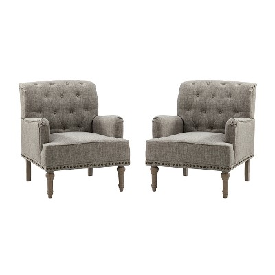 Set of 2 Naida Armchair with Carved Legs | ARTFUL LIVING DESIGN