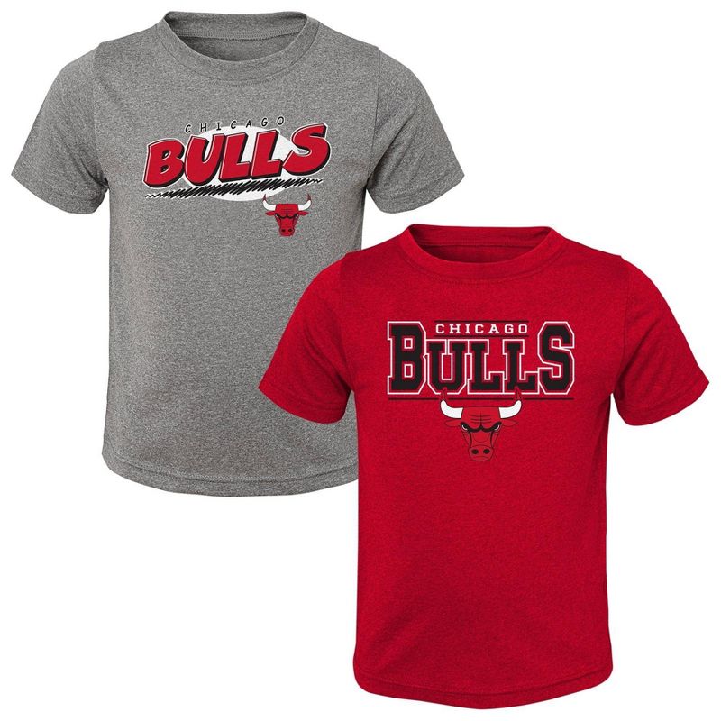 NBA Chicago Bulls Toddler 2pk T-Shirt, 1 of 4