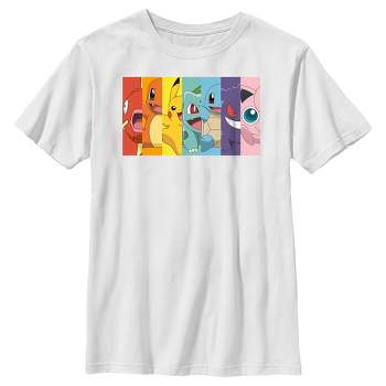 Boy's Pokemon Character Box-up Rainbow T-Shirt