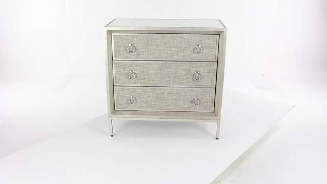 Wood and Metal Mirror Chest Silver/Gray - Olivia & May, 2 of 20, play video