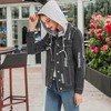 Anna-Kaci Women's Detachable Hoodie Denim Distressed Jean Jacket for Everyday Looks - 3 of 4