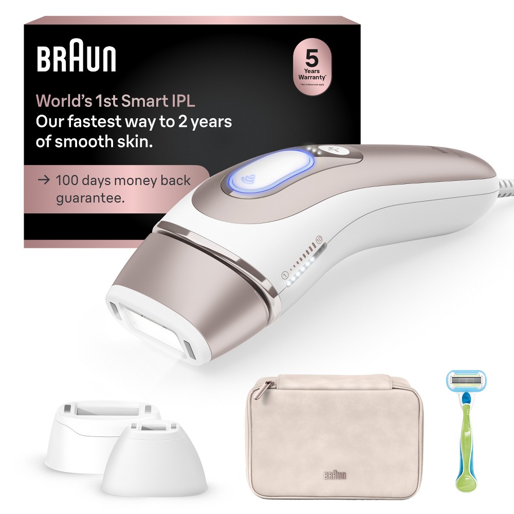 Photos - Hair Removal Braun Skin i-Expert PL7243 IPL Device Laser  Kit with 3 Smart Heads and Soft Vanity Case: Electric, Face, Bikini 