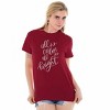 Cute Christmas All is Calm and Bright Womens Graphic T Shirt Tees Brisco Brands - 4 of 4