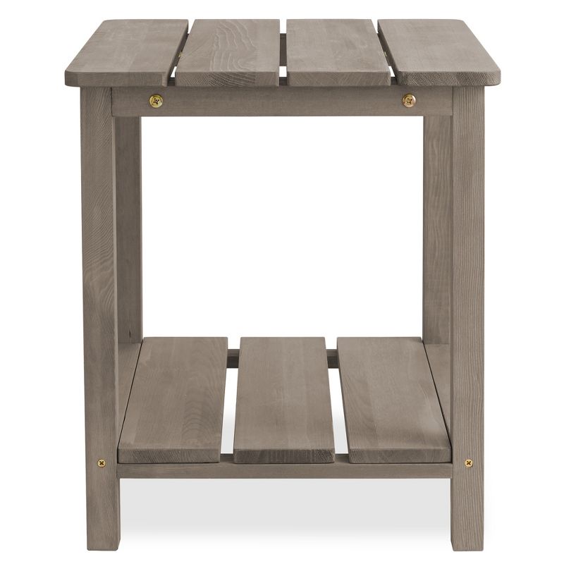 Casafield Adirondack Side Table, Cedar Wood Outdoor End Table with Shelf for Patio, Deck, Lawn, and Garden, 3 of 8
