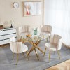 Sapphtopaz Dining Chairs Set of 2 Bistro Chair with Iron Legs Dining Room Chair with Velvet Upholstered Kitchen Chairs for Kitchen, Bedroom - 2 of 4