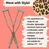 My Crutches-Fashion Designed Colored Youth Junior Crutches for Kids/Teens/Adults w Adjustable Handgrip & Length (Cheetah, for Heights 4'5" to 5'2") - 3 of 4