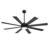 Airsurfer 65-in Black Ceiling Fan with 8 Black ABS Blades, DC Motor, 6-Speed, Remote Control, Quiet Operation, Downrod Mount - 2 of 4