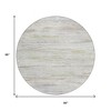 Ivory And Beige Abstract Washable Indoor Outdoor Area Rug - 3 of 4