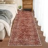 Washable Rugs for Living Room Vintage Geometric Area Rug Farmhouse Non-Slip Low Pile Carpet Home Decor - 2 of 4