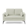 LOVMOR Loveseat Living Room Sofa,with Square Arms and Tight Back, with Two Small Pillows - 3 of 4