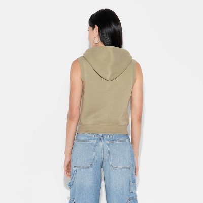 Женские жилеты Wild Fable Women's Zip-Up Fleece Vest - Wild Fable™ Dark Taupe XXS — фото 3