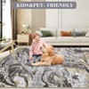 Washable Modern Printed Rug Non Slip Low Pile Rug Soft Contemporary Throw Floor Cover Foldable Indoor Carpet for Living Room Bedroom Playroom - 4 of 4