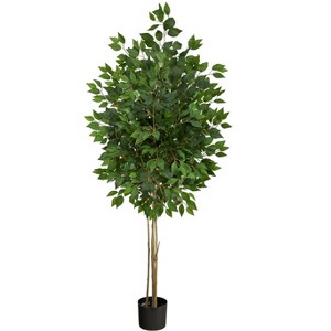 Nearly Natural 64-in Ficus Artificial Tree UV Resistant (Indoor/Outdoor) - 1 of 4