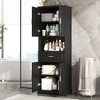 70.8"Tall Bathroom Storage Cabinet with Four Doors, Open Shelve and Drawer - ModernLuxe - 2 of 4