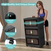 Dolonm 20" Side Wide Folding Storage Cabinet,5 Tiers,with Magnetic Door, Wheels - 3 of 4