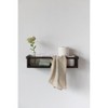 Storied Home Mango Wood Wall Shelf with Rod, Espresso Finish - 3 of 4