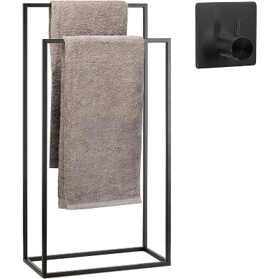 Smartpeas Free Standing Towel Holders Racks For Bathroom - Black : Target