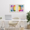 Stupell Industries Oblique Neon Flare 2pc Framed Print Under Glass Set - 2 of 4