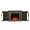 Festivo 71" Vintage TV Stand for TVs up to 70" with Electric Fireplace Brown - 3 of 4