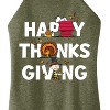 Women's - Peanuts - Happy Thanksgiving Icons Graphic High Neck Tank - 2 of 4