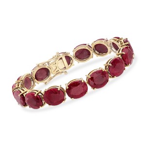 Ross-Simons 75.00 ct. t.w. Ruby Bracelet in 18kt Gold Over Sterling - 1 of 4