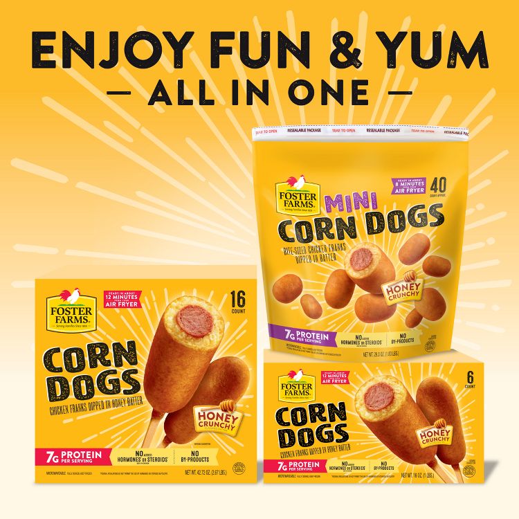 Foster Farms Mini Corn Dogs - Frozen - 29.3oz/40ct, 6 of 10
