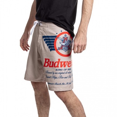 Budweiser Mens Budweiser King of Beers Vintage Logo Swim Board Shorts - Small — фото 2