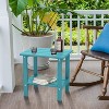 MaseiKar Outdoor Side Table, Weather Resistant HDPE Outdoor Table, 2-Tier Small Patio Tables for Outside or Indoor - 2 of 4