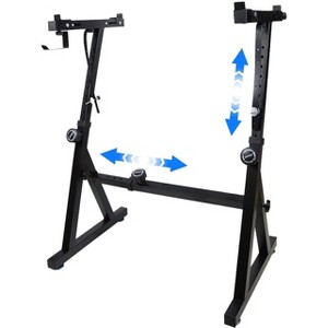 COZONY Heavy Duty Adjustable Piano Keyboard Stand with Wheels & Foam Pads, Portable Z-Frame Music Stand for 54/61/88-Key Electric Pianos - 1 of 4