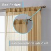 HLC.ME Lauren Semi Sheer Light Filtering Transparent Pocket Top & Back Tab Lightweight Window Curtain Panels, Set of 2 - 3 of 4