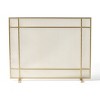 Gulches Modern Single Panel Iron Firescreen, Gold Finish - 3 of 4