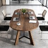 SAINTCY Oval Conference Table, Rustic 70.86" W Meeting Table Fit 6-8 People, Modern Seminar Table Boardroom Desk for Office Meeting Room - 3 of 4