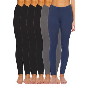 Felina | Velvety Soft Lightweight Leggings | Moisture Wicking | Yoga | 6 Pack - 1 of 1