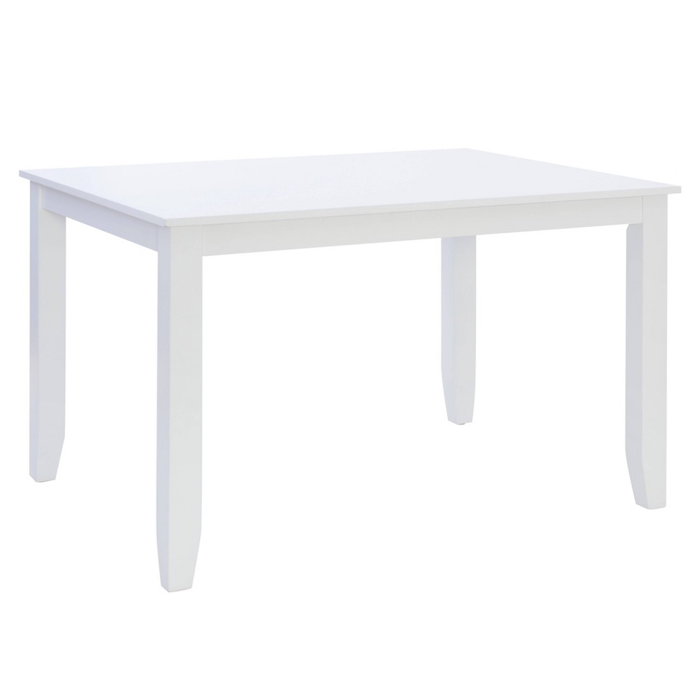 Photos - Garden & Outdoor Decoration Powell Shelby Solid Wood Traditional Rectangle Dining Table White: Seats 4, Rubberwood Frame, Non-Extension