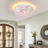 19" Boho 4-Light Flush Mount Ceiling Light with Handwoven Paper Rope Shade and Metal Frame for Bedroom, Hallway, Living Room, or Hotel - 2 of 4