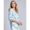 Jones New York Plus Size Print V-Neck Pleated Kelly Blouse - 2 of 3